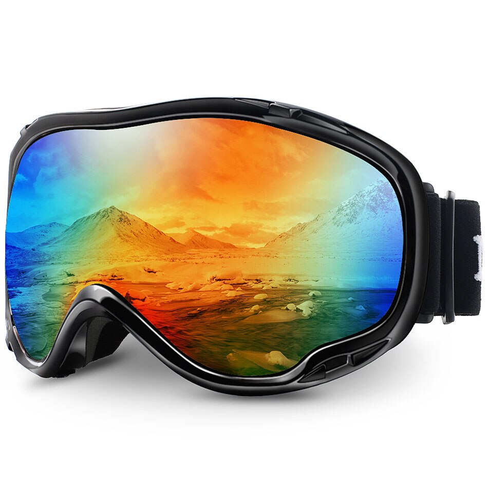 MAXJULI Ski Googles UV Bescherming Anti-Fog Sneeuw Bril voor Mannen Vrouwen Jeugd M1: C1 COLORFUL