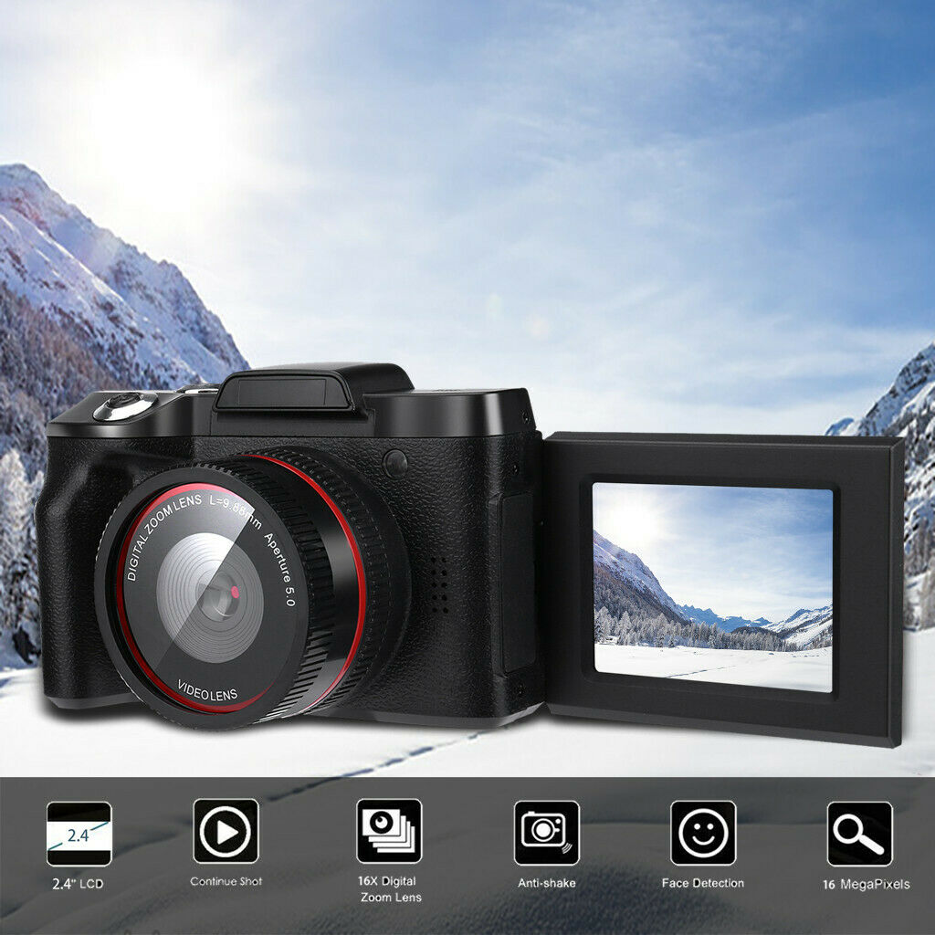 Digital Full HD 1080P 16MP Camera Video Camcorder Vlogging Flip Selfie Camera 16 Million Pixels Camera