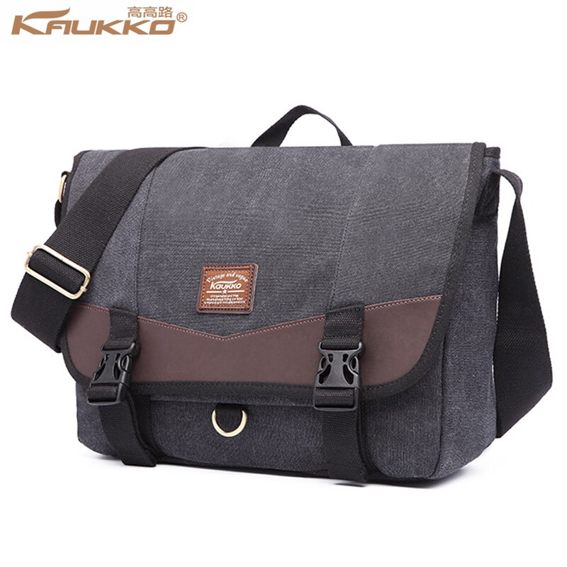Kaukko canvas schoudertas, casual dagrugzak, laptoptas, crossbodytas, messenger bags, reistas, zakelijk, sporttas