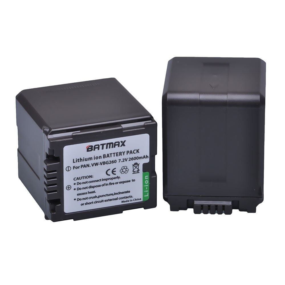 2Pcs VW-VBG260 VW VBG260 VBG130 Battery for Panasonic AG-AF100 AG-HMC150 HDC-HS300 700 HDC-SD700 T750 HDC-TM300 700 SDR-H80