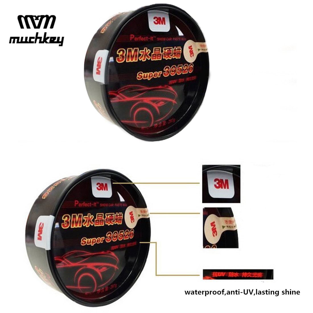 Car Styling 3m Crystal Hard Wax Car Wax Cystal Plating Set Hard glossy wax layer covering the paint surface coating