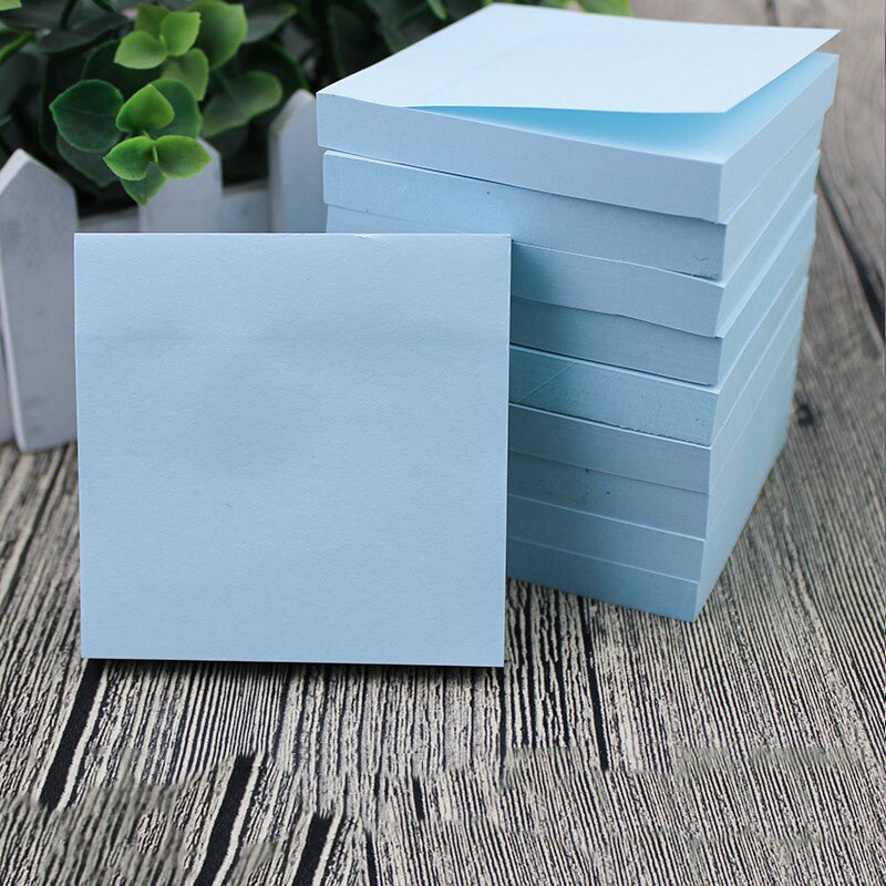 100 Sheets Cute Kawaii Sticky Notes Memo Pad Stationery Pads Notepad It Stationary office accessories Note papeleria Posted: Blue