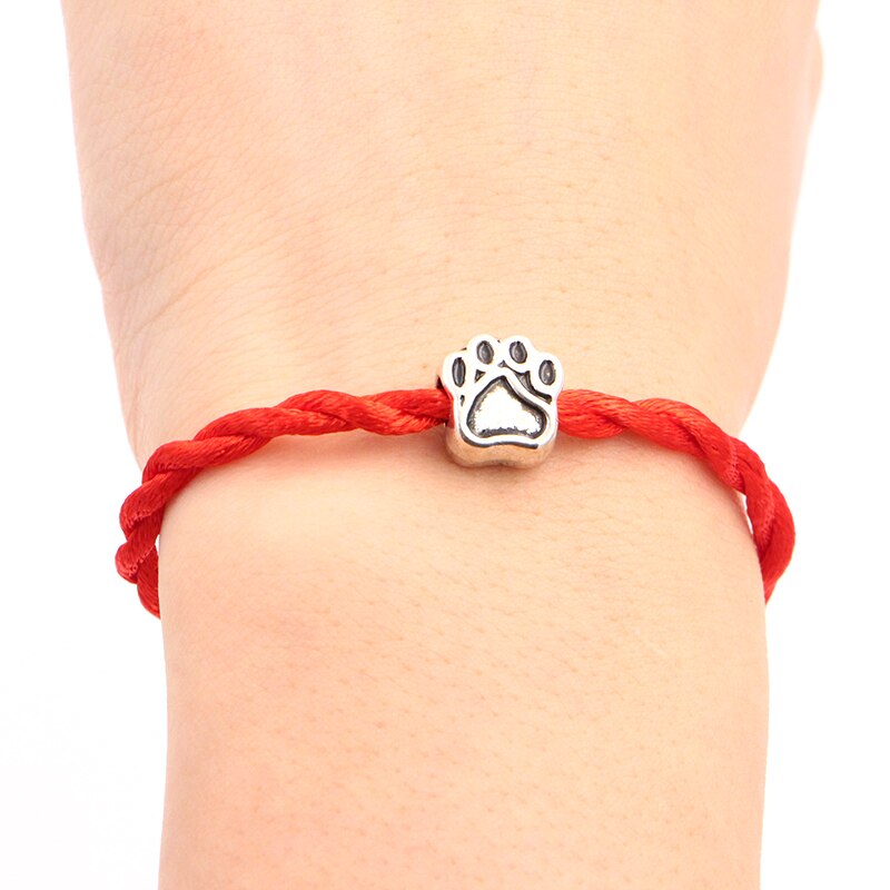 neue rot Faden Schnur Armbinde Glück verrotten Handgemachte Seil Glück Katze Perlen Charme Armbinde Für Frauen Männer Schmuck
