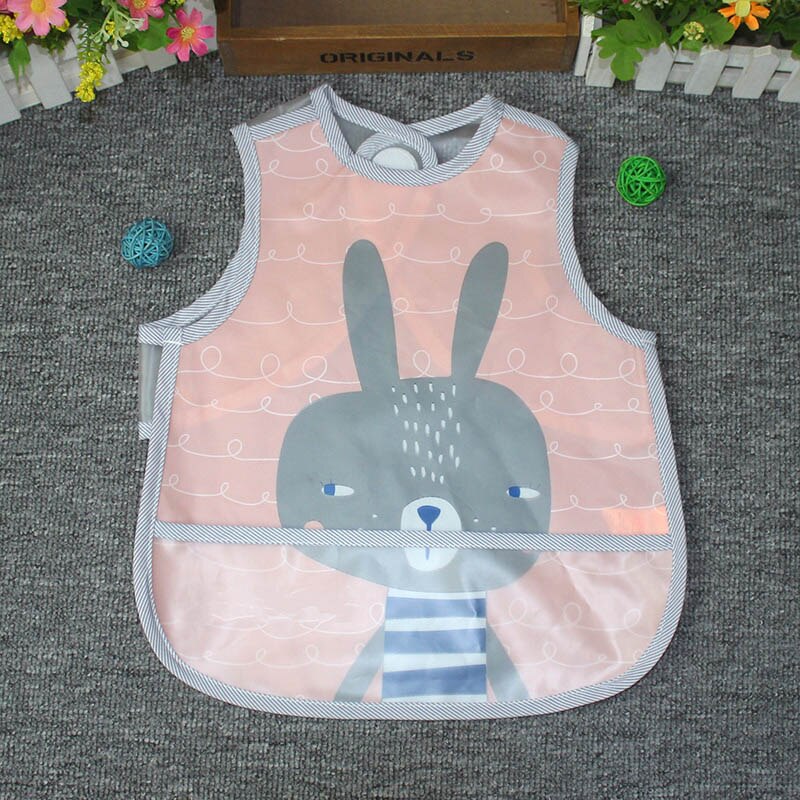 Waterdichte Baby Slabbetjes Leuke Cartoon Dieren Baby Meisje Jongen Bib Verstelbare Mouwloze Voeden Slabbetjes Kinderen Burp Doeken: style 1 02