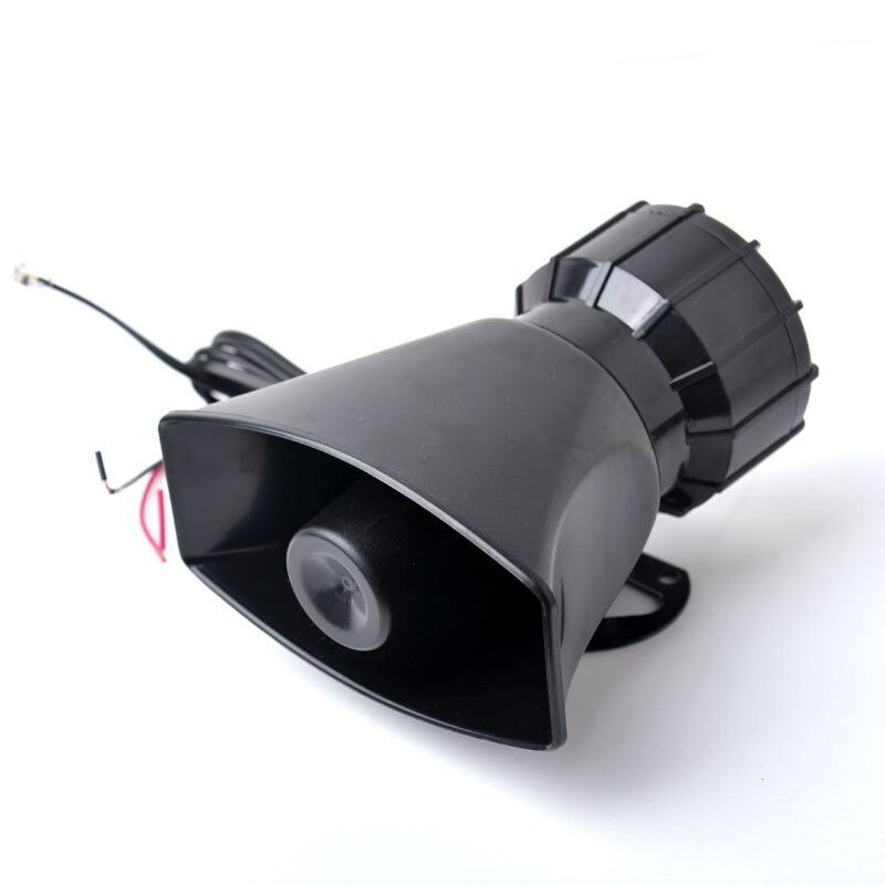 DC 12V 100W 5 Tono de sonido sirena ruidosa bocina policía bomberos alarma de alarma altavoz motocicleta coche vehículo camión