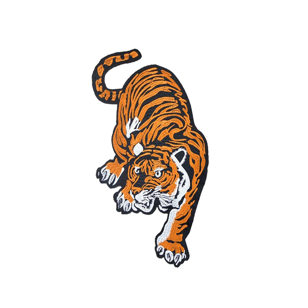 1 PC zwierząt rękojeść tygrysa naszywana aplikacja przyszyć na plastry na odzież DIY rękodzieło szycia naprawa akcesoria odzieżbyć winnym 33*17CM