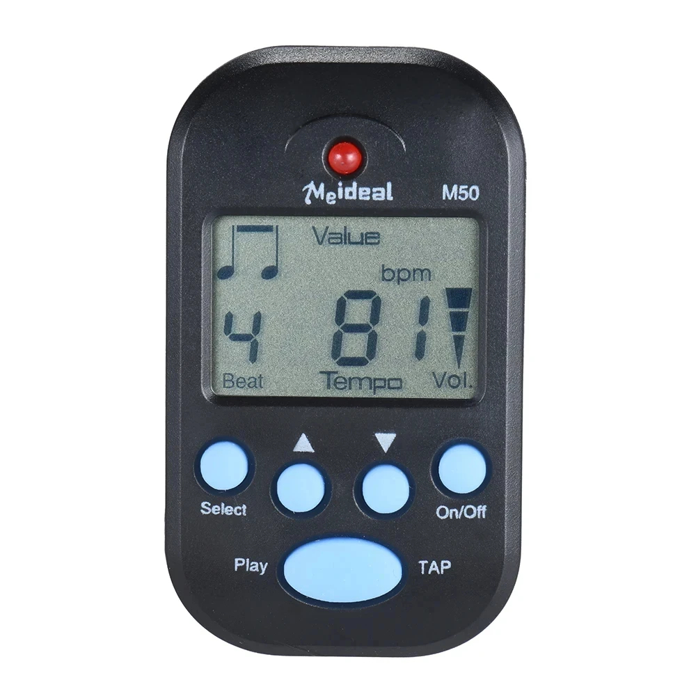 M50 Professionele LCD digitale metronoom voor gitaar, viool, bas - ritmische metronoom voor spelers van snaarinstrumenten: Default Title