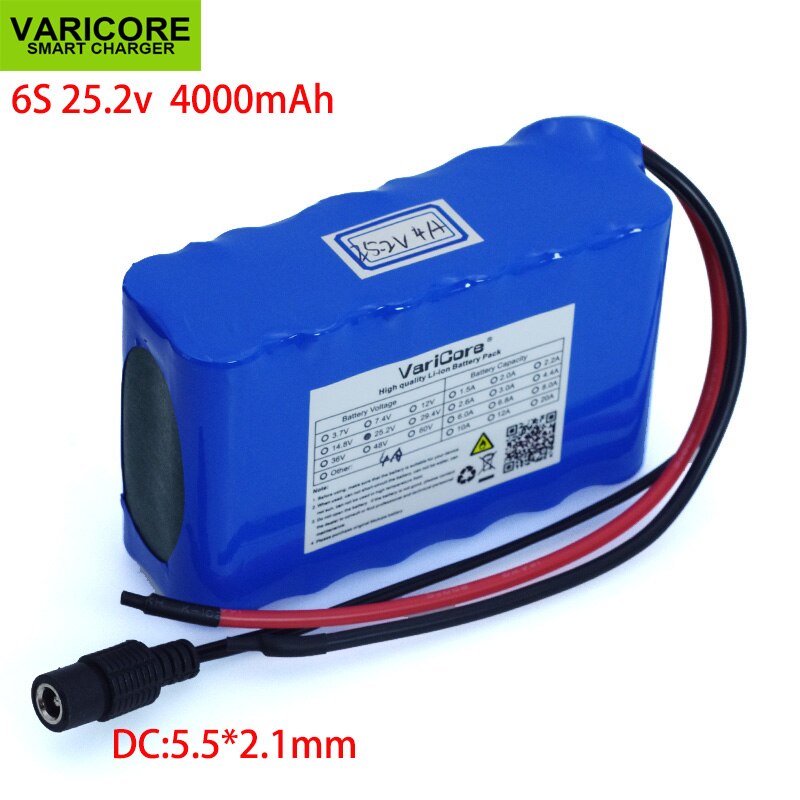 24V 4Ah 7S 6S 2P 18650 Batterij Li-Ion Batterij 29.4V 4000Mah Elektrische Fiets Bromfiets/Elektrische/Lithium Ion Batterij + Lader: 6s Battery pack