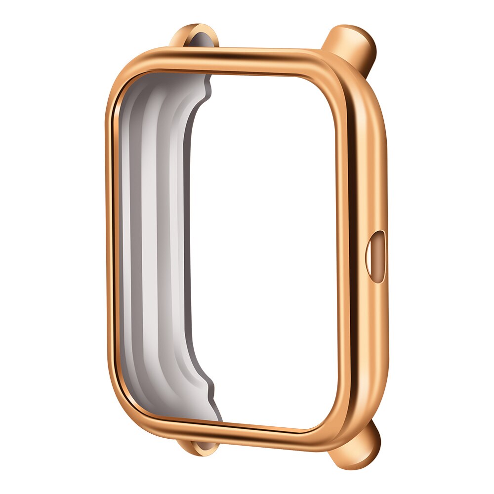 FIFATA poszycia miękkie etui TPU dla Huami Amazfit bip u pro case чехол Protector Shell dla Amazfit Bip U/Bip S/GTS 2 Mini zderzak: Różowe złoto / Amazfit Bip