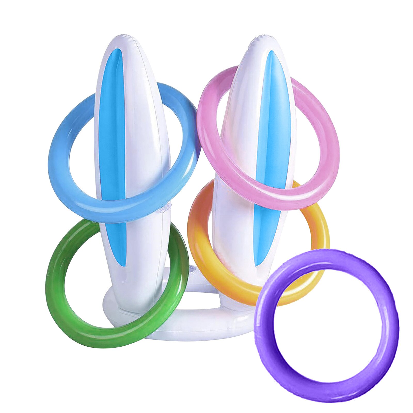 Opblaasbare Paashaas Konijn Oren Hoed & Ring Toss Pasen Kids Spel Speelgoed Kawaii Decoratieve Ornamenten Cadeau