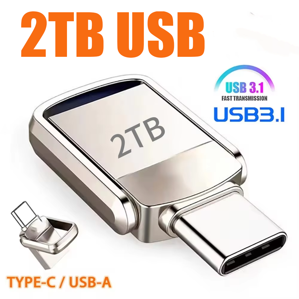 Xiaomi 2TB USB Flash Drive 3.2 Type C PenDrive Memory Stick 256GB 1TB 2TB Pen Drive Flash Disk voor PC Smartphone Opslag U Disk