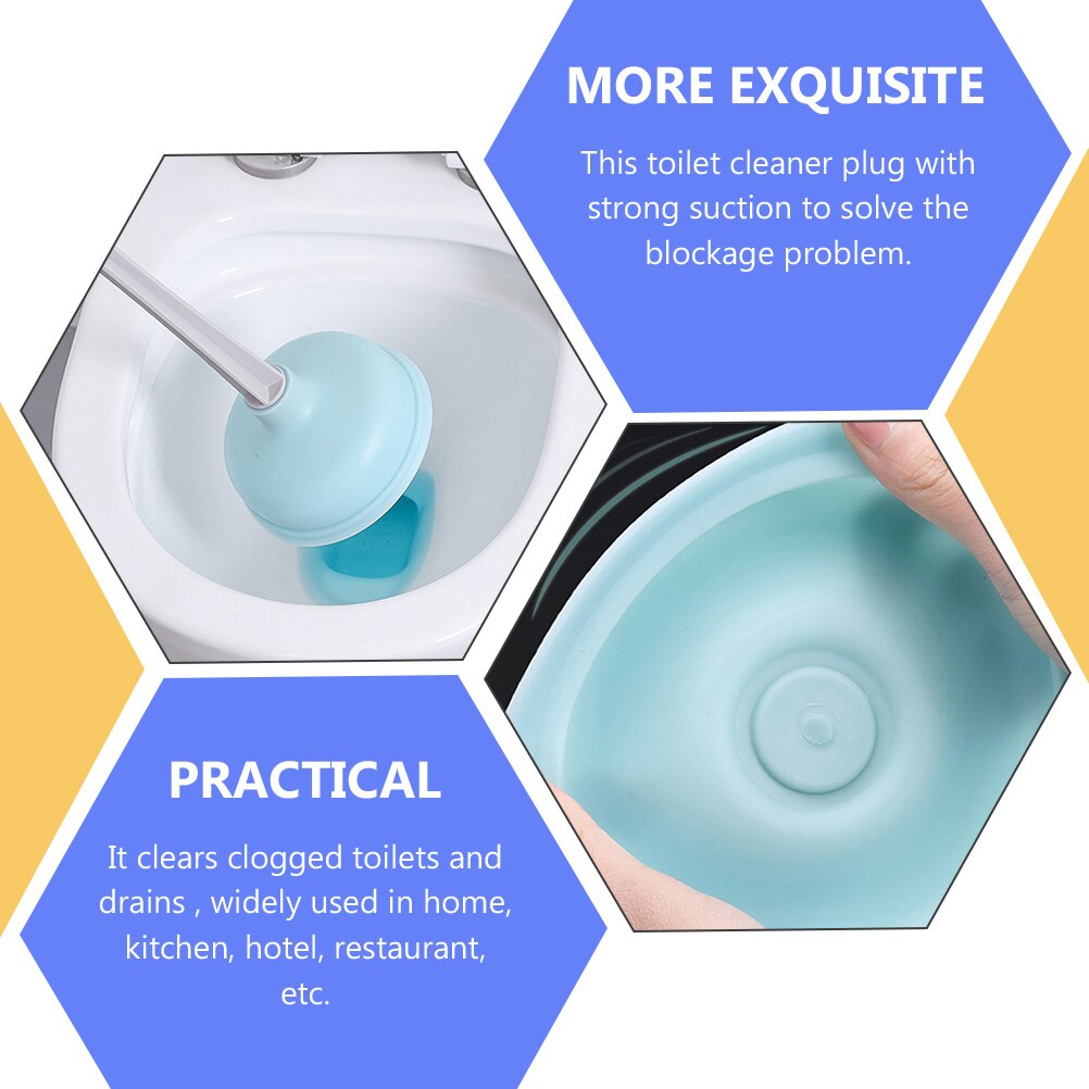 Toilet Plunger Practical Durable Rubber Cup Toilet Plunger Toilet Suction Plunger for Bathroom Kitchen Sink
