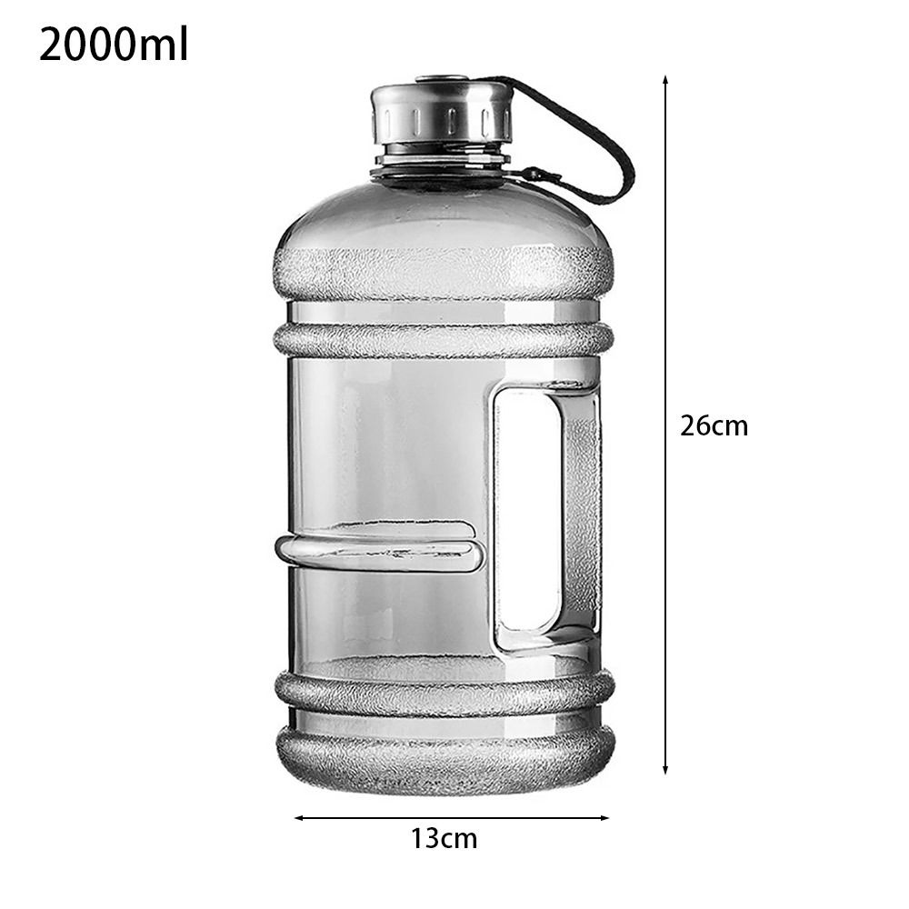 2l store vannflasker med håndtak, bærbar sportsdrikkeflaske, trening, sport, trening, utendørs, treningsstudio, shakerflaske: Grønn