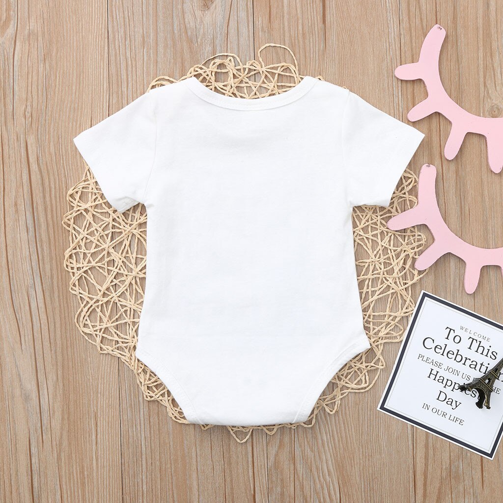 Mono de 0-24M para recién nacido, mono de manga corta con letras, ropa para bebé recién nacido