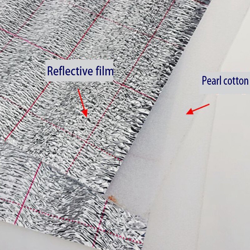 1m x 1m golvvärme aluminiumfolie reflekterande film isolering bomull isoleringsdyna skum pärla bomull multifunktion x -069