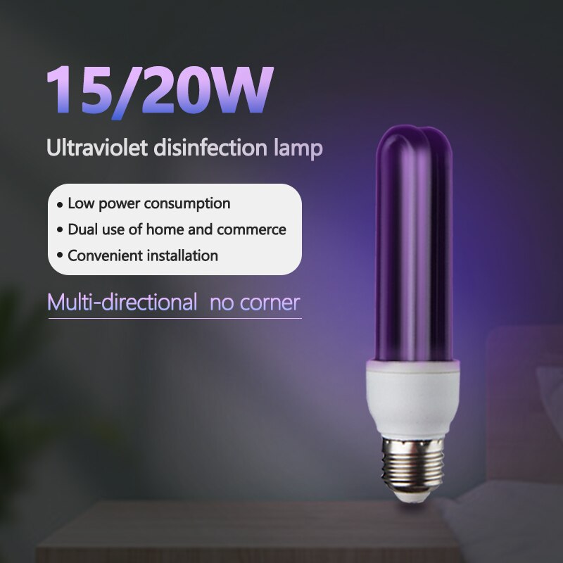 15W/20W Ultraviolet Light Energy Saving Bulb Spiral Quartz Fluorescent UV Black Light Bedroom Effect BlackLight Lamps