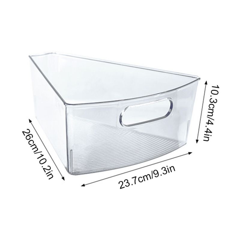 Stackable Plastic Food Storage Bins - Refrigerator Organizer With Handles For Pantry, Fridge, Freezer, Kitchen, Countertops, Cab: D