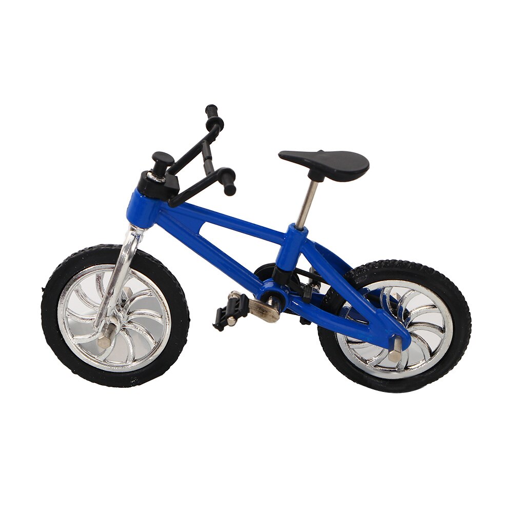 1 Pcs Finger bmx Bike Toys for Boys Mini Bike With Brake Rope Alloy bmx Functional Mountain Bicycle Model Toys for Children: blue bmx bike