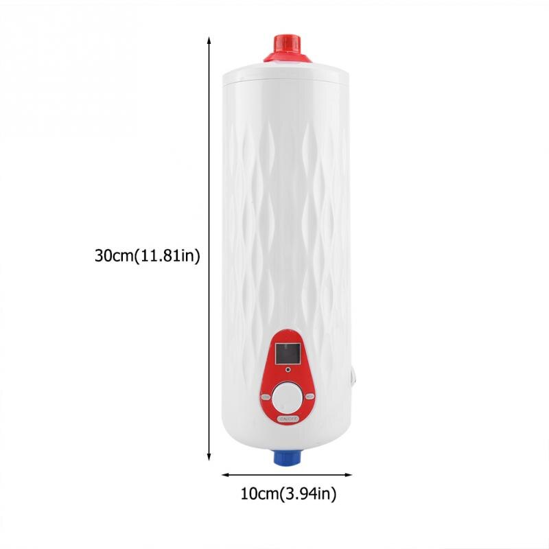 220V 6500W Instant Electric Tankless Hot Water Heater - Whole House, Black, Digital Display