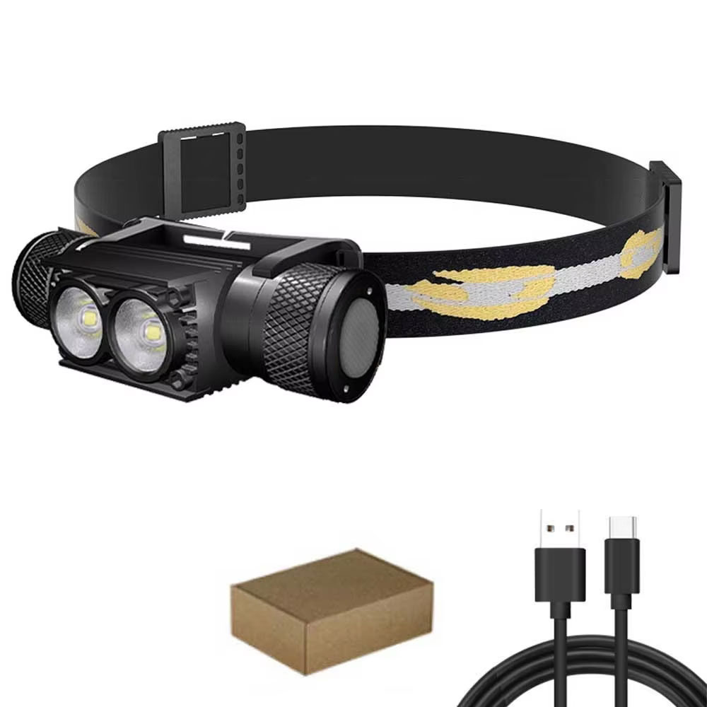 D25 led-pandelampe kraftfuld 1000lm vandtætte forlygter type c usb genopladelig 18650 pandelamper camping fiskeri lanterne