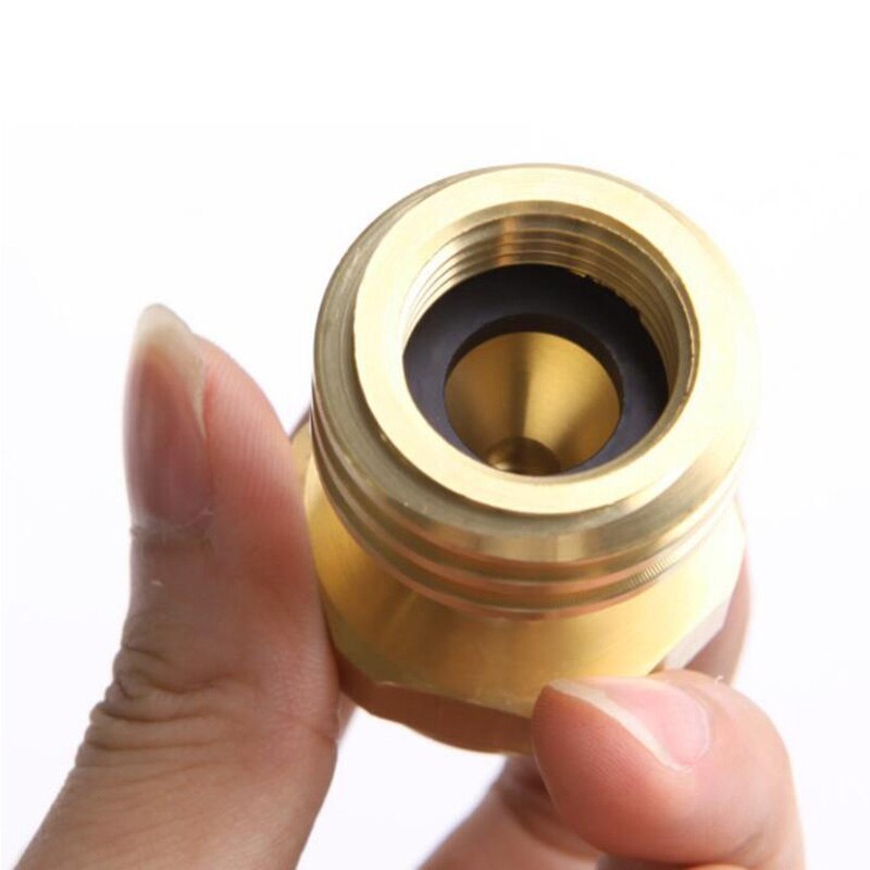 QCC 1 Pound Cylinder POL Copper Adapter Joint Inflatable Fittings Brass Hex Valve