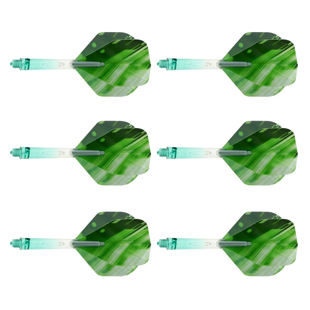 Brettyia 10 pièces arbres à fléchettes professionnels avec des vols: Green