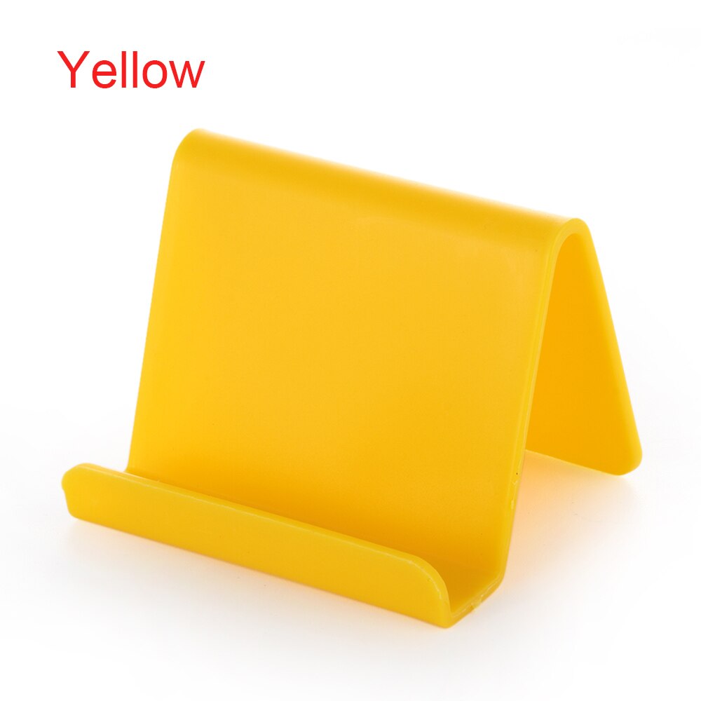 5 kleuren universele mini smartphone tafel bureau montage standaard telefoonhouder beugel voor mobiele telefoon tablets mobiele telefoon tablet: Geel