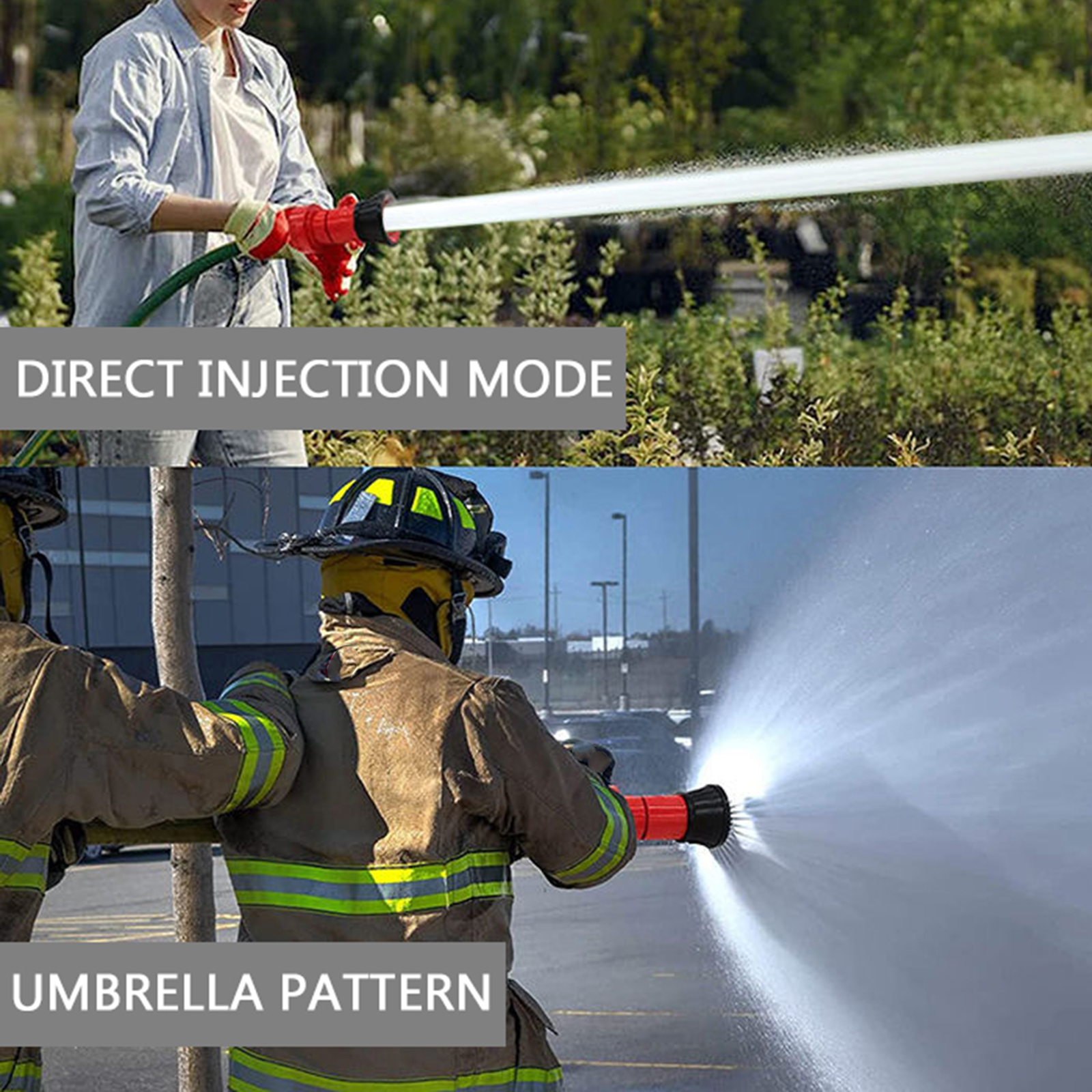 Buse de tuyau haute pression rouge puissant pour le jardinage, arrosage de jardin extérieur, tête d'arrosage haute pression robuste