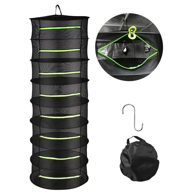 Warstwy suszenie netto na zioła wiszący kosz składany wieszak ziele suszenie netto suszarka torba siatka na kwiaty pąki rośliny organizator