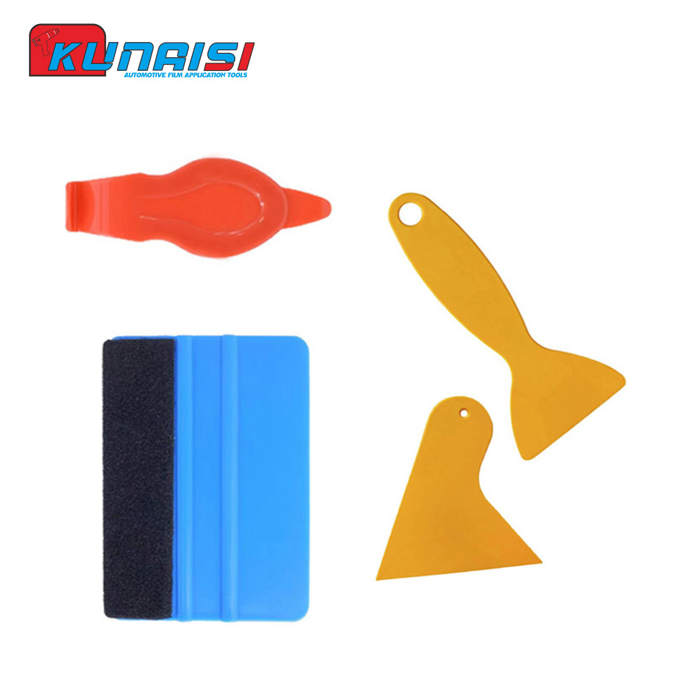 Car Vinyl Wrap Film Squeegee Scraper Car Wrapping Tools Kit Window Tint Tools Cleaning Squeegee Tool Car Cleaning Tools: Gold