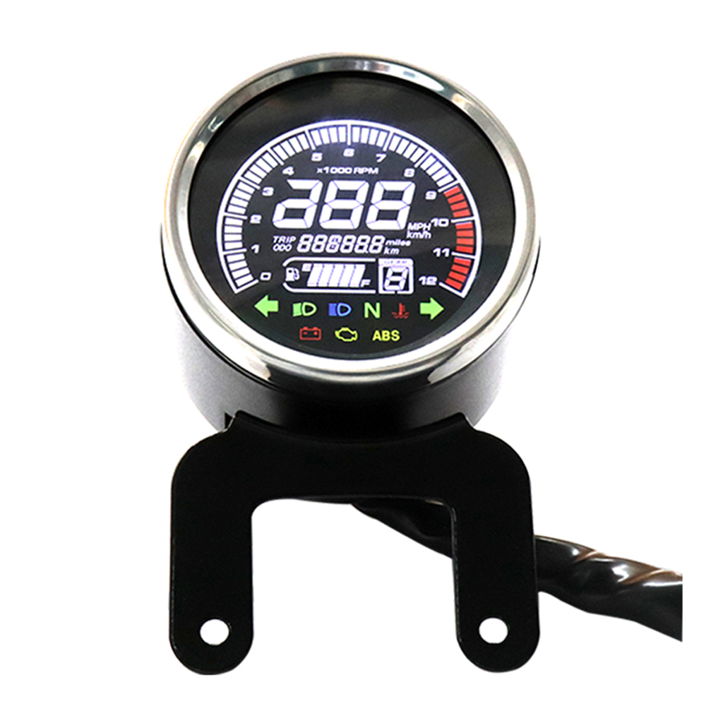 Motorbike Speedometer Meter Tachometer Fuel Oil Level Gauge DC12V