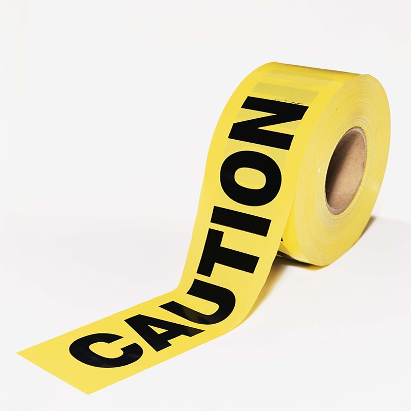 7.5cm x 100M /roll Yellow Caution Tape No Adhesive Warning Tape Safety Barrier Barricade Photo photography Props Tapes
