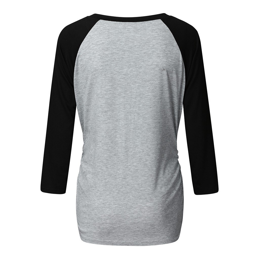 maternity dresses winter nursing top Women Maternity 3/4 Sleeve Solid Color Nursing Tops T-shirt For Breastfeeding