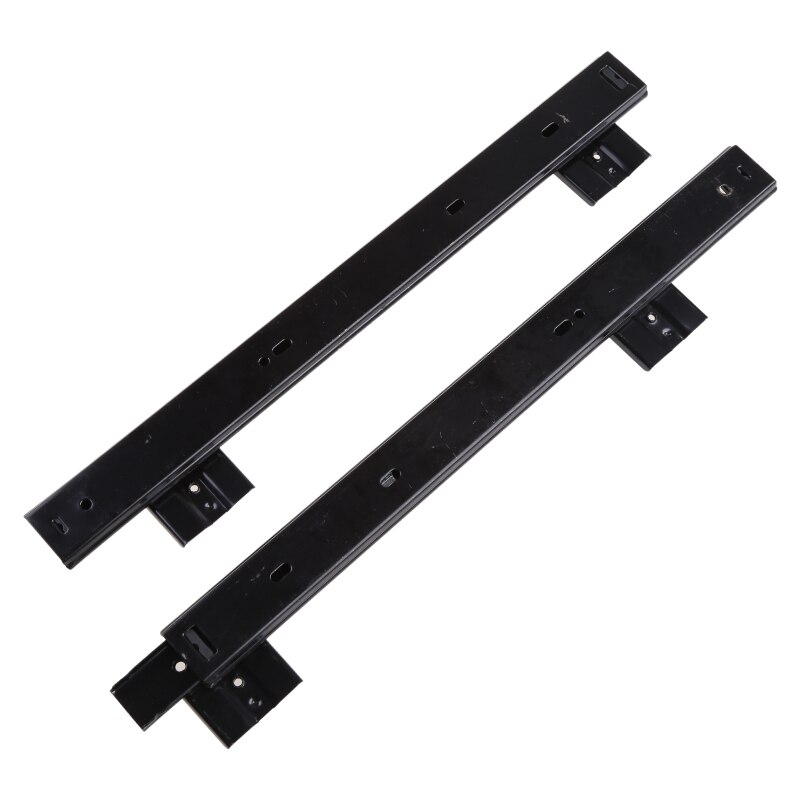1 Pair Heavy Duty Ball Bearing Slides Computer Keyboard Drawer Tray Accessories Cabinet Furniture Rail Rack with Adjustable Q84D