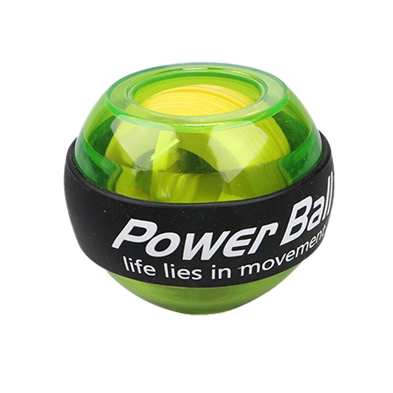 LED Muscle Power Ball Wrist Ball Trainer Relax Gyroscope PowerBall Gyro Arm Exerciser Strengthener Fitness Equipments: green