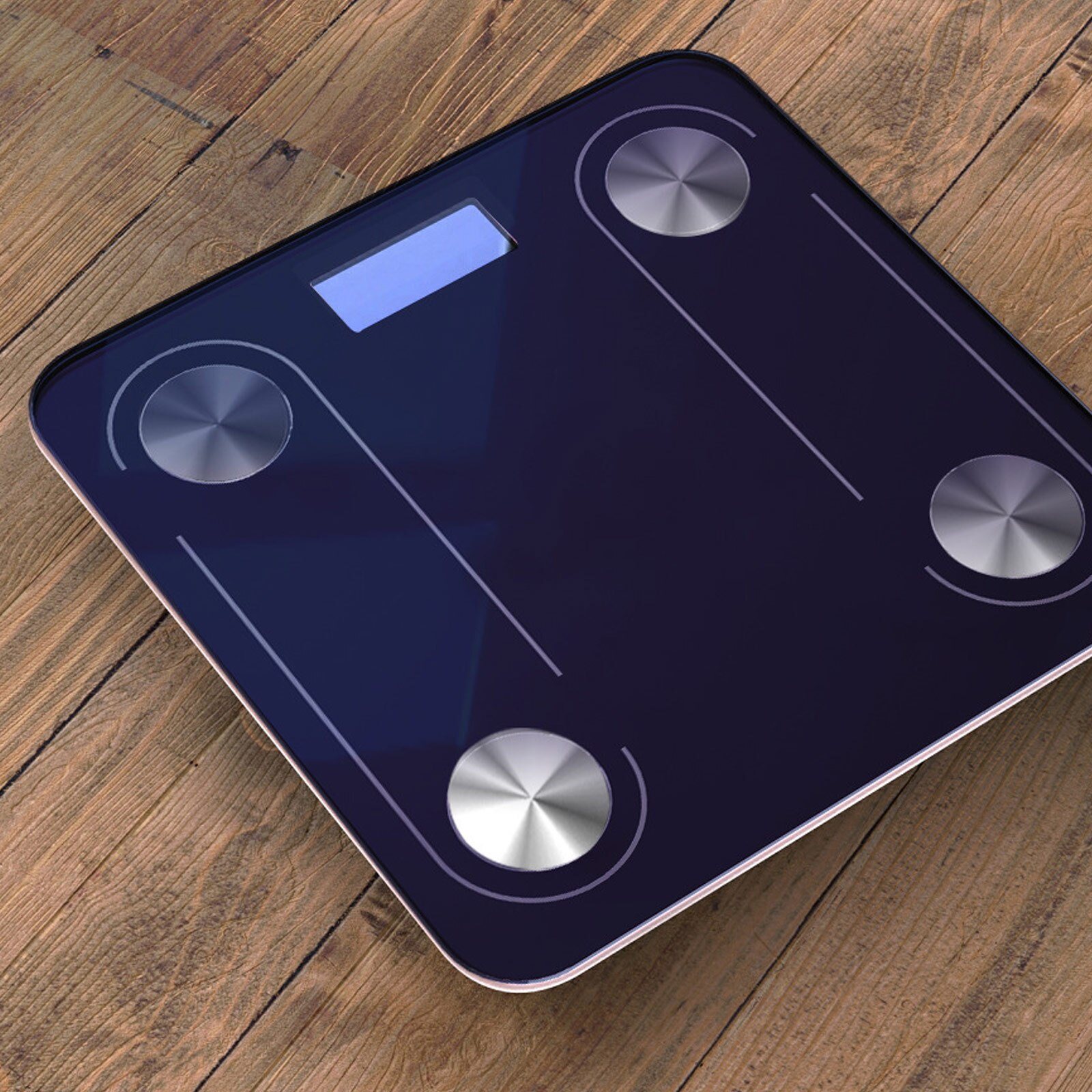 Báscula Digital inalámbrica para peso corporal, balanza de grasa corporal con batería, Bluetooth inteligente: Blue