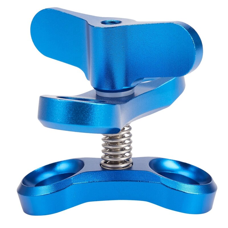 1 stück tauchlampen-kugelgelenk-schmetterlingsclip-armklemme & 1 stück 1- zoll-doppelkugelgelenk-tauchkamera ,  d20mm 5 zoll-stativ