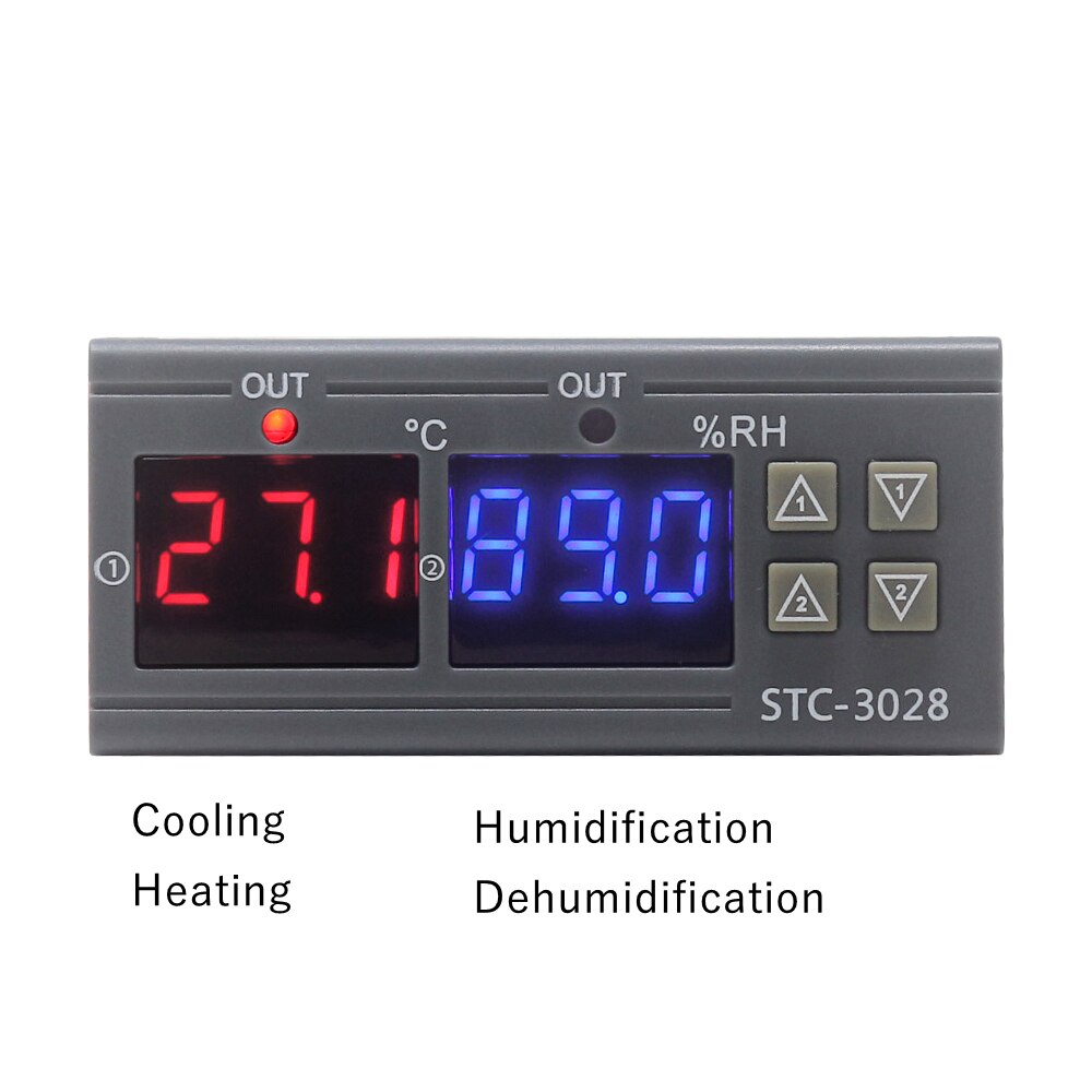 STC-3028 Temperature Humidity Controller Thermostat Regulator Thermometer Hygrometer Control Switch