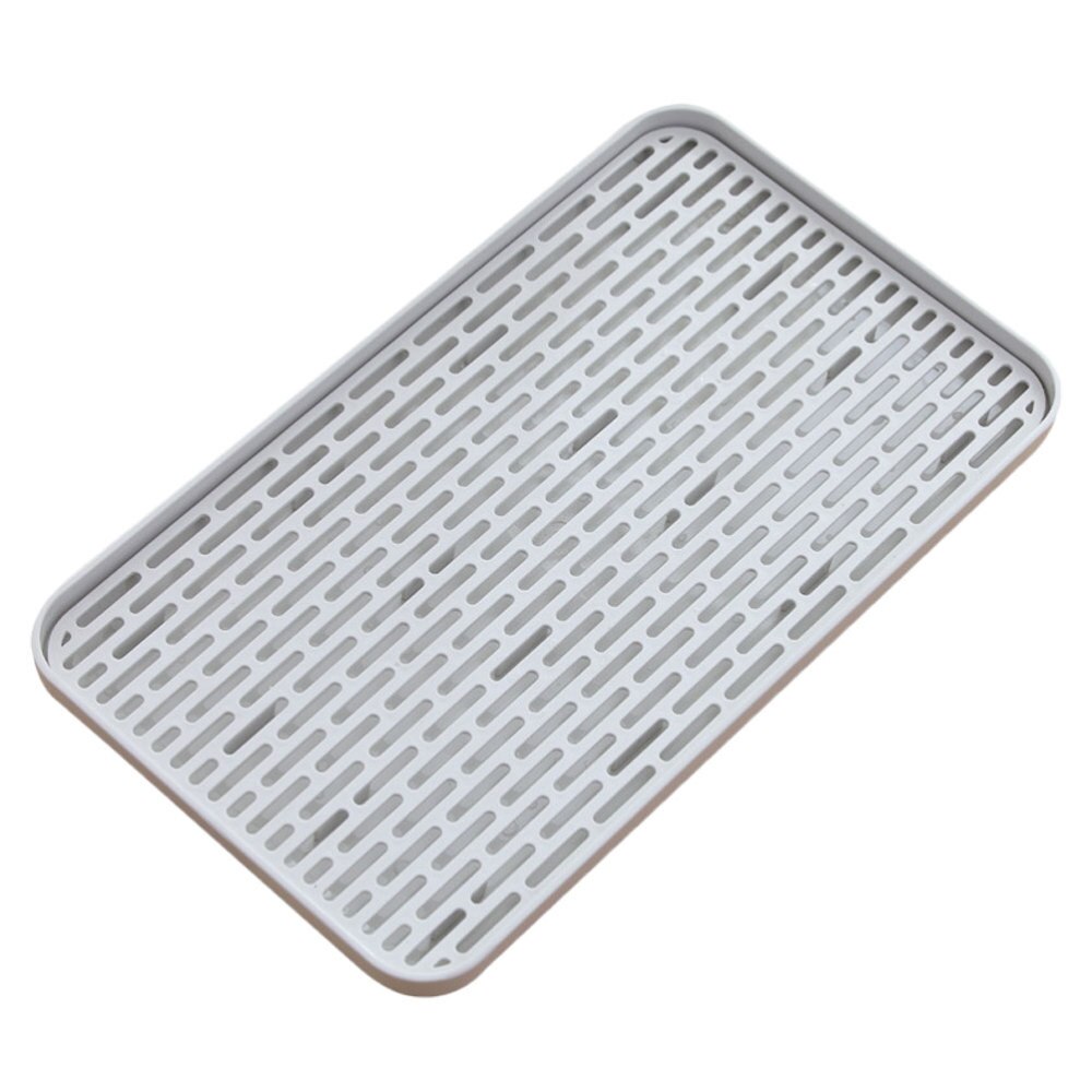 1PC Draining Board Double Layers Rectangular Rack Kitchen Drip Tray (Size Large): 31X17.5CM