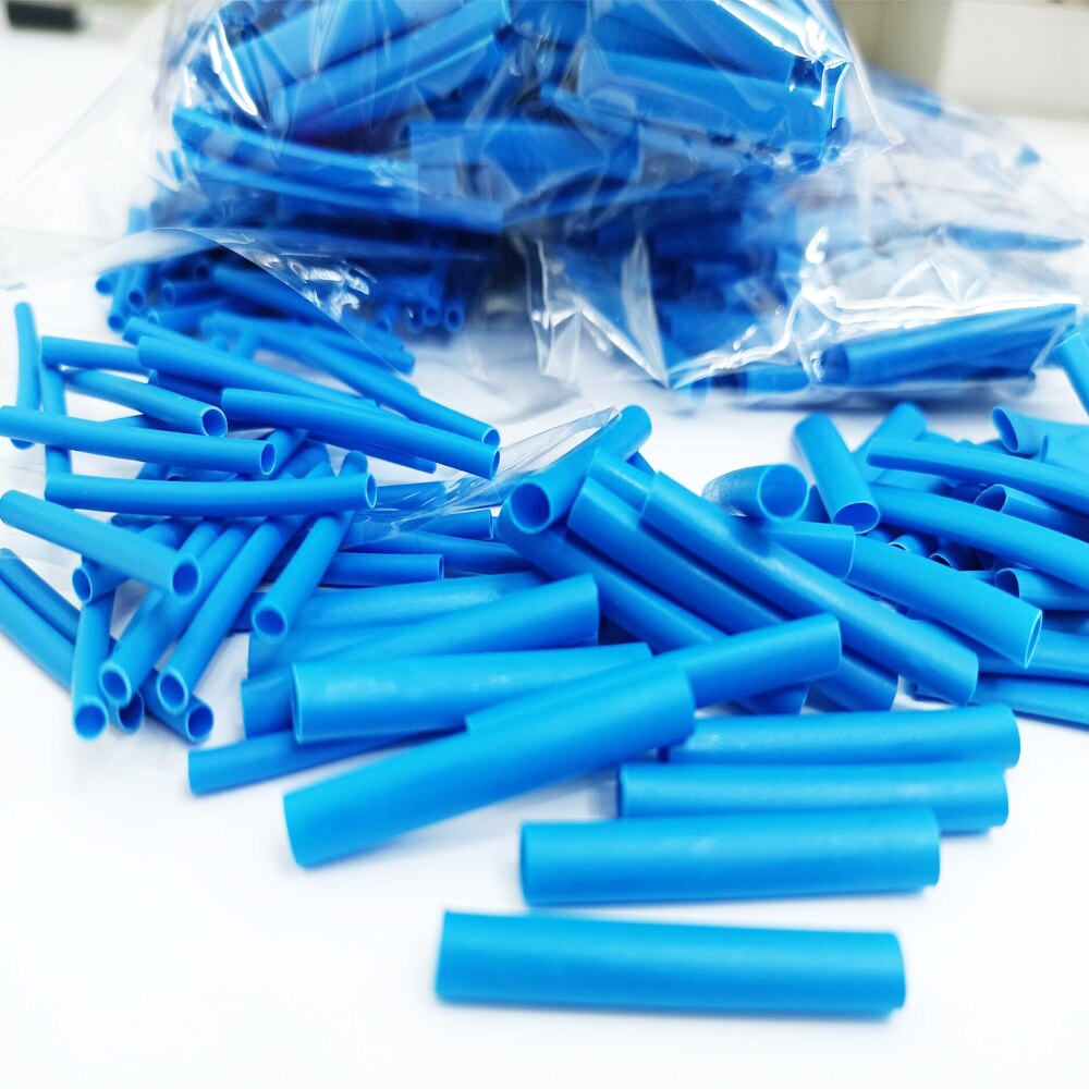 600 Stks/zak Polyolefine Krimpen Diverse Krimpkous Draad Kabel Geïsoleerde Sleeving Tubing Set 2Mm/2.5Mm/3Mm Blauw