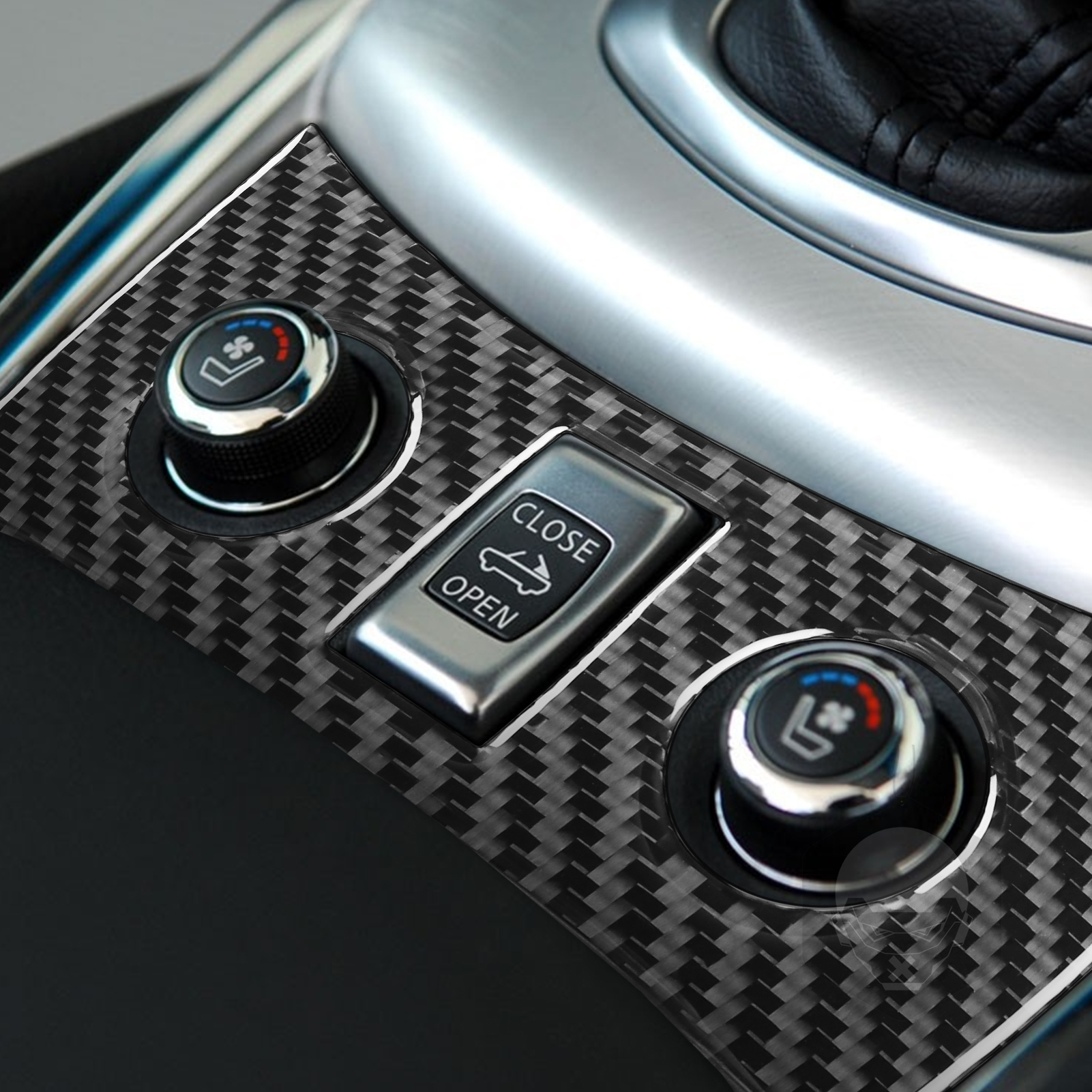 For Infiniti G37 08-13 G35 07-08 G25 11-12 Q60 14-15 Carbon Fiber Seat Heated Control Panel Car Interior Accessories Sticker