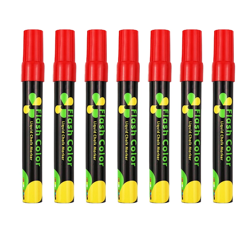 7/9 Stuks Vloeibaar Krijt Uitwisbare Markeerstift Whiteboard Graffiti Led Advertentie Krijtbord Fluorescerende Marker Pen Art Supplies: Bordeaux
