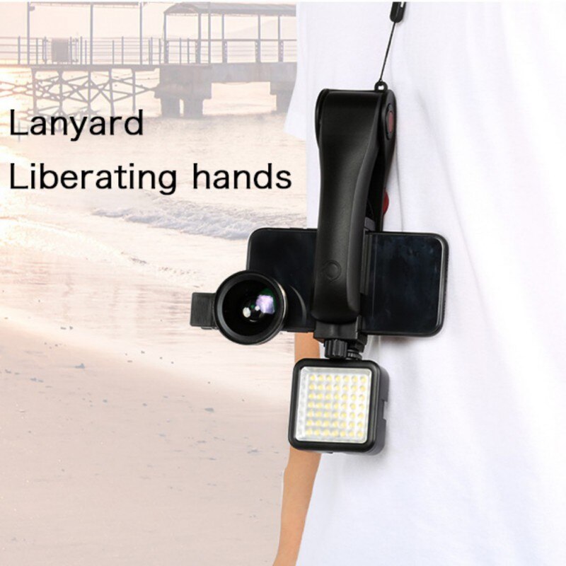 Handheld Remote Stabilizer Handheld Mobile PTZ Camera Anti-Shake Video Camera Electronic Stabilizer With Fill Light Micro-Lens