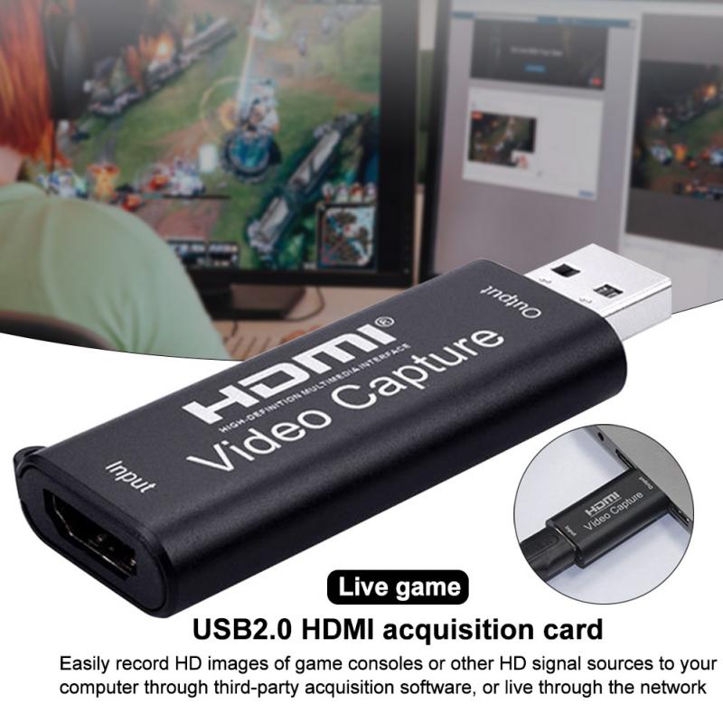 Universal Game Grabber Portable Mini Online Teaching USB2.0 HDMI HD 1080P Aluminium Alloy Computer Components Video Record Card