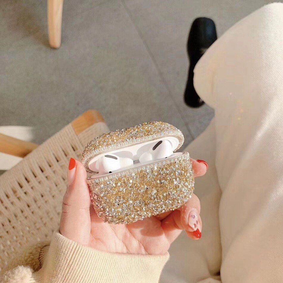 Luxe Bling Glitter Diamond Hard Case Voor Apple Airpods Pro Case Strass Accessoire Cover Voor Airpods Pro Headset Kristal Tas: 1344N