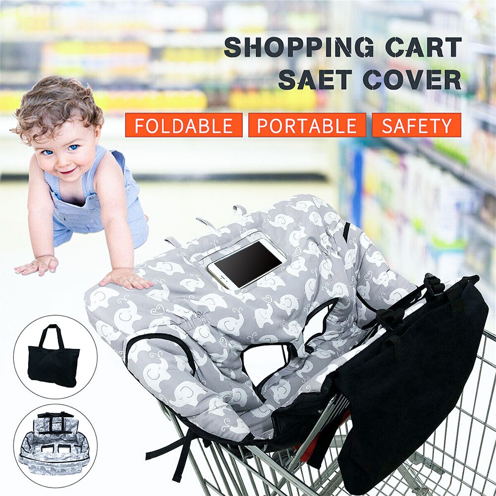 Shopping sæde pude vogn stol betræk madrasser unisex universal høj vogn beskyttende baby elefant mønster børn