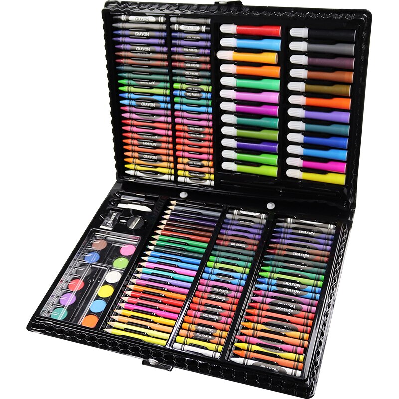 208pcs Drawing Set Art Marker Watercolor Brush Pen Crayon Palette For Kids Box Art Painting Supplies