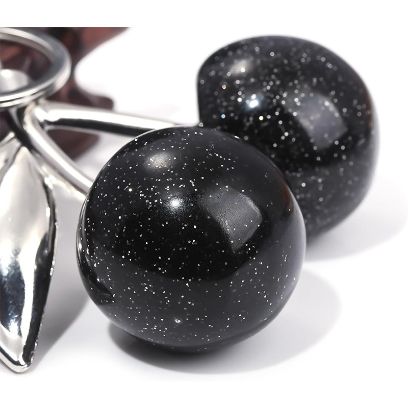 Llavero de cereza, dijes para bolso, bonito llavero con dije para bolso, accesorios de cereza para de mujer