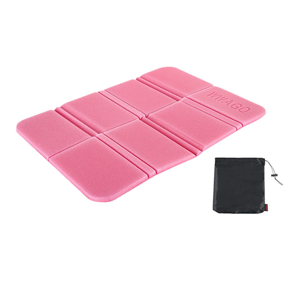 Esterilla plegable para acampar en la playa, esteras de pícnic pequeñas y portátiles, almohadilla impermeable a prueba de humedad, cojín plegable XPE para exteriores: Rosa