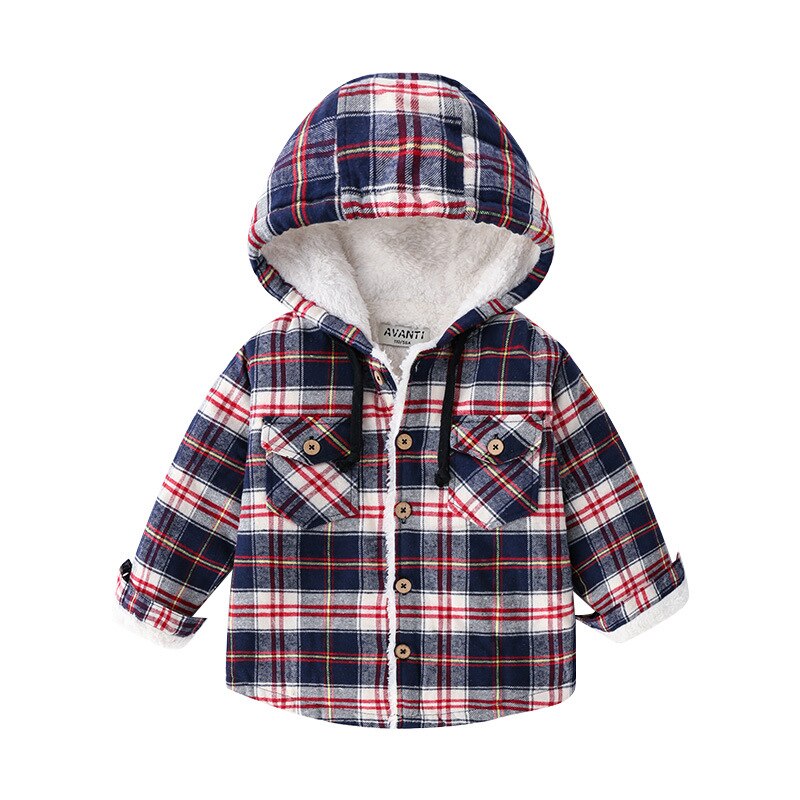 Nuovo 2020 ragazzi ispessimento invernale giacche calde stampa scozzese cappotto con cappuccio bambini bambini giacca a vento giacca soprabito Casual abbigliamento esterno